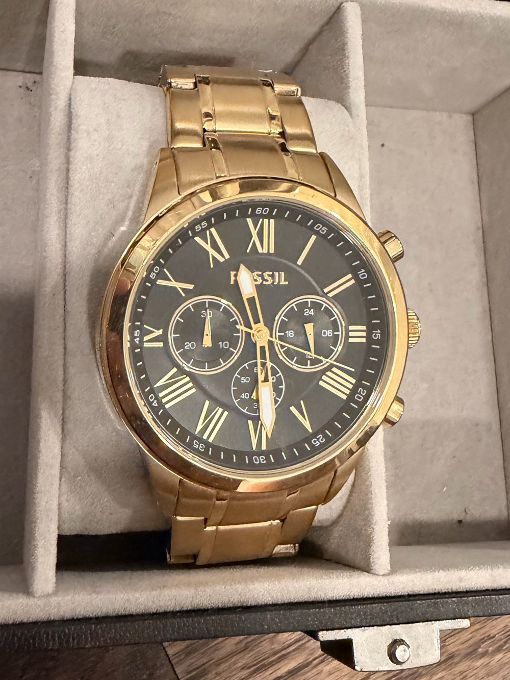 Men Bags Fossil Gold watch